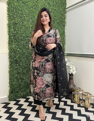 MirrorTrendz Printed Kurta, Trouser/Pant & Dupatta Set