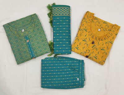 ALISHA CREATIONS Woven, Floral Print Kurta, Trouser/Pant & Dupatta Set