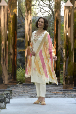 Shree Laxminarayan export Embroidered, Self Design Kurta, Trouser/Pant & Dupatta Set