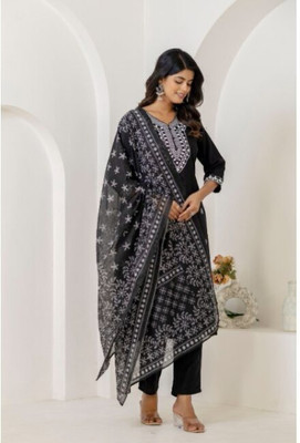 Jaipur fashion factory Printed Kurta, Trouser/Pant & Dupatta Set