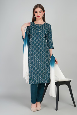 mahisha fashion Printed Kurta, Trouser/Pant & Dupatta Set