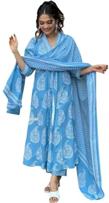 GEKHA Printed Kurta, Trouser/Pant & Dupatta Set