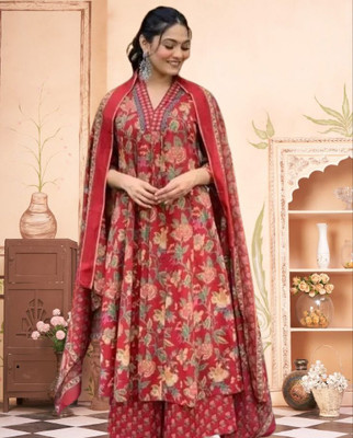 Mastvery Solid Anarkali Kurta, Bottom & Dupatta Set