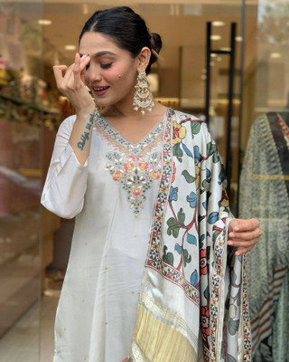 Shyam Creation Embroidered Kurta, Salwar & Dupatta Set