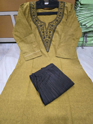 FSRAJJOTEXTILE Embroidered Kurta, Trouser/Pant & Dupatta Set