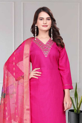 AR FASHIONED Embroidered Kurta, Trouser/Pant & Dupatta Set