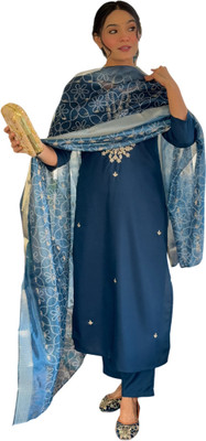FancyFits Embroidered Kurta, Salwar & Dupatta Set