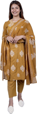 Simnilstudio Printed Kurta, Trouser/Pant & Dupatta Set