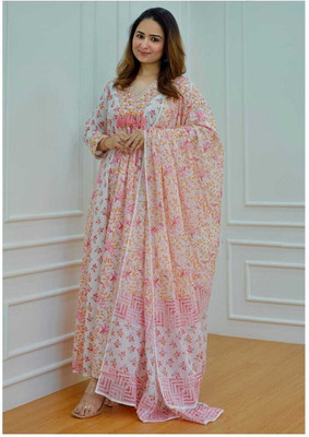 sbe collection's Printed, Embroidered Kurta, Trouser/Pant & Dupatta Set