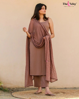 Noor Creation Solid Kurta, Trouser/Pant & Dupatta Set