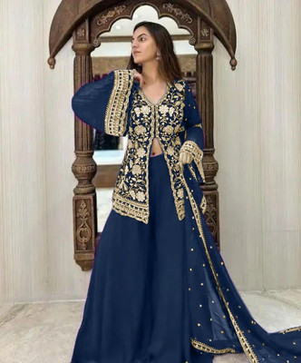 LIMBUDI CREATION Self Design Kurta, Trouser/Pant & Dupatta Set