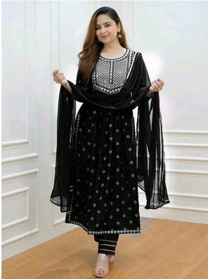 CHESHTA CREATIONS Embroidered Kurta, Trouser/Pant & Dupatta Set