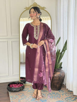 JENSI FASHION Embroidered Kurta, Trouser/Pant & Dupatta Set