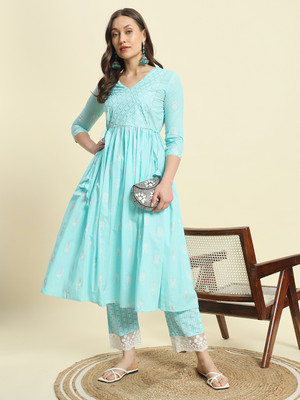 KBZ Printed Kurta, Trouser/Pant & Dupatta Set