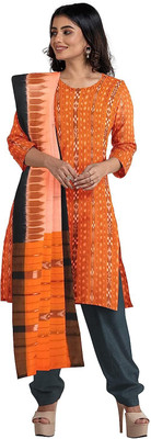 handloom paridhaan Self Design, Floral Print, Geometric Print Kurta, Salwar & Dupatta Set