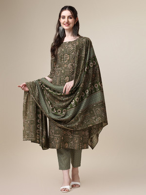 Tasrika Printed Kurta, Trouser/Pant & Dupatta Set