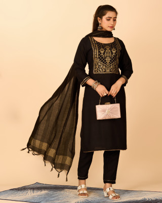 Virendra Textile Floral Print Anarkali Kurta, Bottom & Dupatta Set