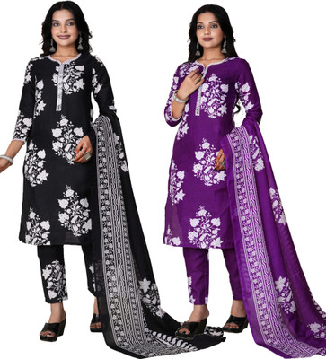 Sitara Setu Floral Print Kurta, Trouser/Pant & Dupatta Set