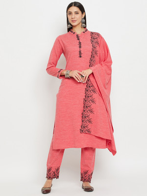 Zigo Embroidered Kurta, Palazzo & Dupatta Set