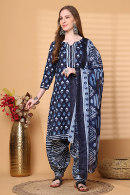 HOUSE OF COMMON Printed Kurta, Patiala & Dupatta Set