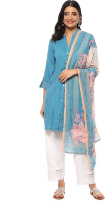 BIBA Solid, Printed Kurta, Salwar & Dupatta Set