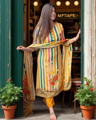 HD CREATION Printed Kurta, Salwar & Dupatta Set