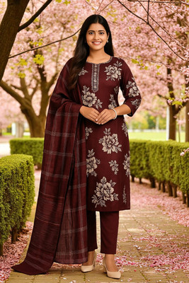 Juana Printed Kurta, Churidar & Dupatta Set