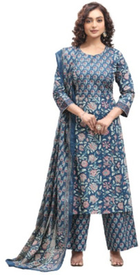 Cotton Culture Printed Kurta, Palazzo & Dupatta Set