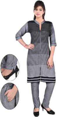 AANSHI FASHION Striped Kurta, Trouser/Pant & Dupatta Set