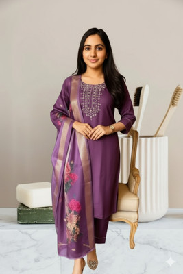 bajrang fashion Embroidered Kurta, Trouser/Pant & Dupatta Set
