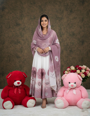 TRANDTIDE Printed Anarkali Kurta, Bottom & Dupatta Set