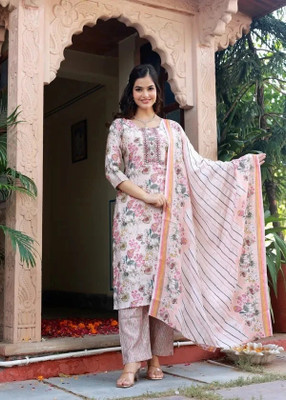 PILUDI HOUSE Printed Kurta, Salwar & Dupatta Set
