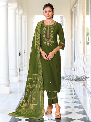 VredeVogel Embroidered Kurta, Trouser/Pant & Dupatta Set