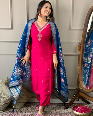 VARNI VESH Women Kurta Pant Dupatta Set