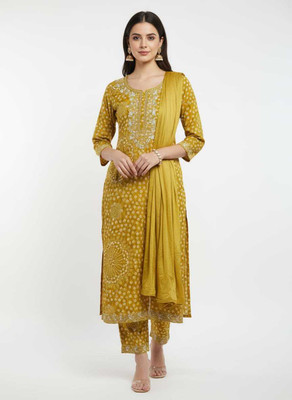 AARADYA COLLECTION Printed Kurta, Palazzo & Dupatta Set