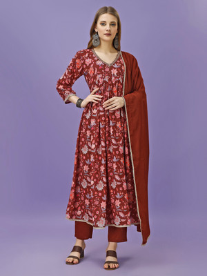 Priyal Designer Printed Kurta, Trouser/Pant & Dupatta Set
