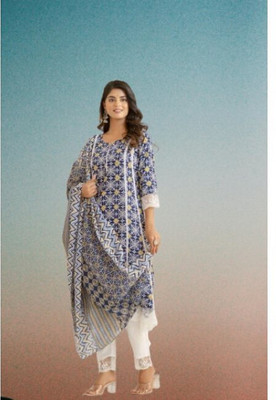 Jaipur fashion factory Printed Kurta, Trouser/Pant & Dupatta Set