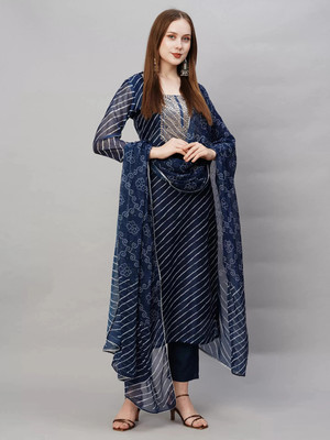 PILUDI Printed Kurta, Salwar & Dupatta Set