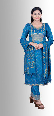 SABRANG MIX & MATCH Embroidered Kurta, Trouser/Pant & Dupatta Set