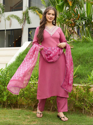 RANGTARA Embroidered Kurta, Trouser/Pant & Dupatta Set