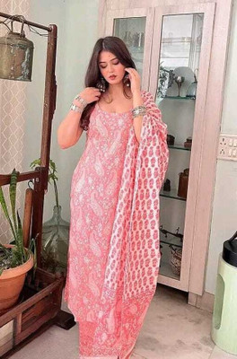 Harsh Enterprises Printed Kurta, Palazzo & Dupatta Set