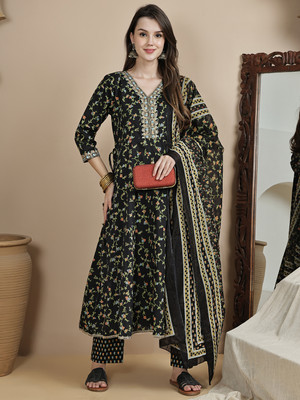 Prakat Floral Print Kurta, Trouser/Pant & Dupatta Set