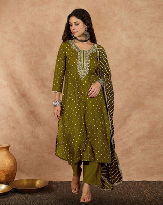 Tasrika Embroidered Kurta, Trouser/Pant & Dupatta Set