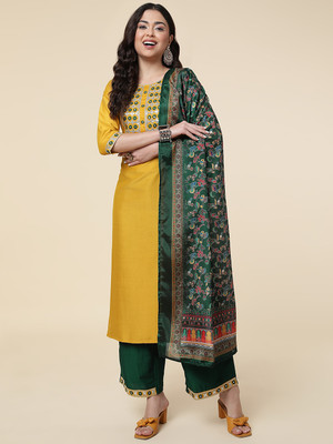 shiv textiles Embroidered Kurta, Trouser/Pant & Dupatta Set