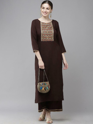 Thezaara Printed Kurta, Palazzo & Dupatta Set