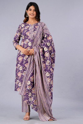 ARYAN TEXTILES Floral Print Kurta, Trouser/Pant & Dupatta Set