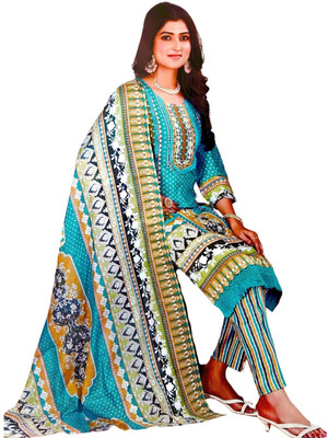 Malekas Collection Floral Print Kurta, Trouser/Pant & Dupatta Set