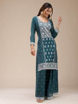 KOSKII Embroidered Kurta, Salwar & Dupatta Set