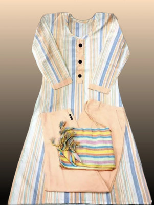 Shahbazcreation Striped Kurta, Trouser/Pant & Dupatta Set