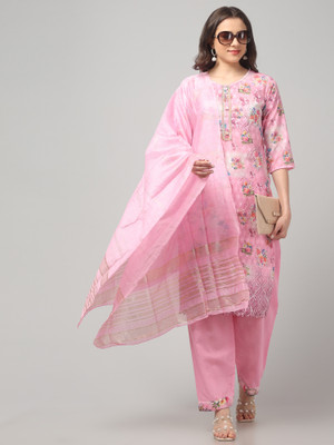 OMASU FASHION Embellished, Floral Print, Graphic Print Kurta, Salwar & Dupatta Set